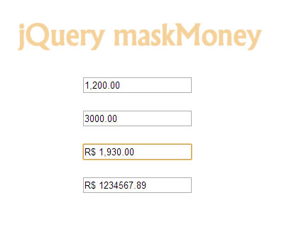 maskMoney – jQuery Plugin to Input | Plugins